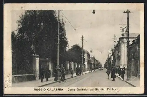 AK Reggio Calabria, Corso Garibaldi dai Giardini Pubblici
