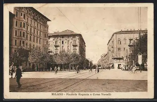 AK Milano, Piazzale Magenta e Corso Vercelli