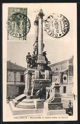 AK Gallarate, Monumento ai Caduti (visto di fianco)