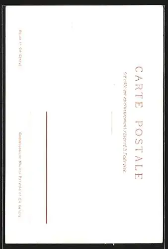 Künstler-AK Cernobbio, Strassenpartie mit Blick zur Kirche