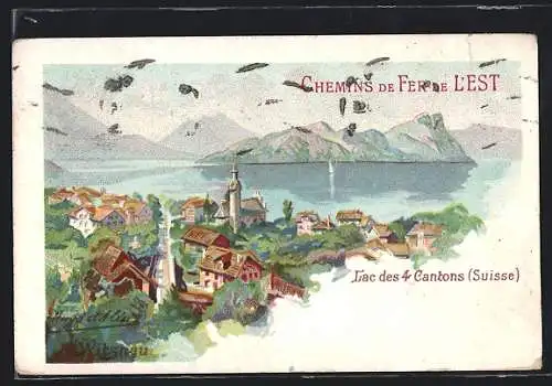 Künstler-AK sign. A. d`Alesi: Tourismus-Werbung der Chemins de Fer de l`Est für Witznau