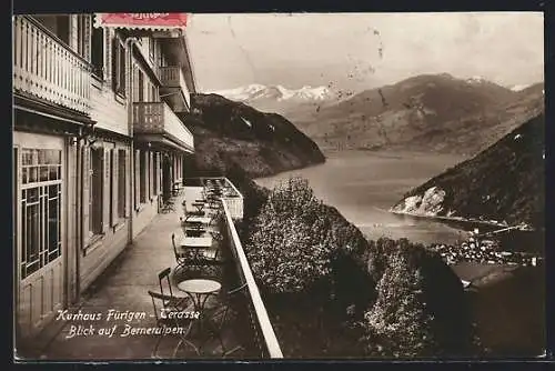 AK Fürigen, Blick von der Kurhaus-Terrasse auf die Berneralpen