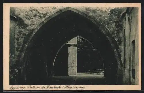 AK Eggenburg /Niederösterreich, Pfarrkirche, Haupteingang