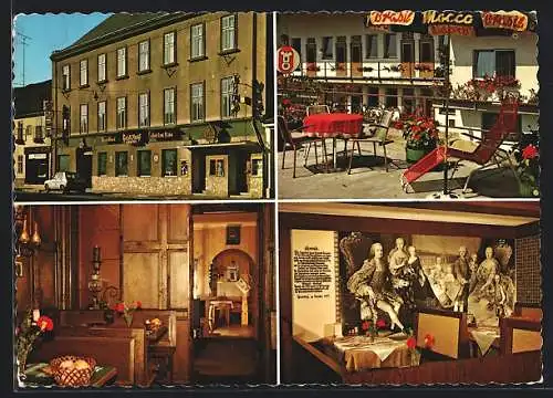 AK Mistelbach /Niederösterreich, Hotel-Restaurant und Motel Zur goldenen Krone