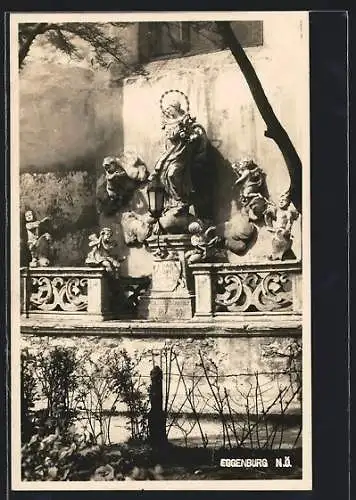 AK Eggenburg /Niederösterreich, Figurengruppe mit Engeln