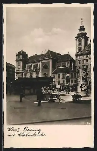 AK Wien, Freyung mit Schottenkirche