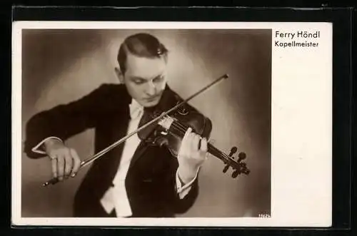 AK Kapellmeister Ferry Höndl mit seiner Geige