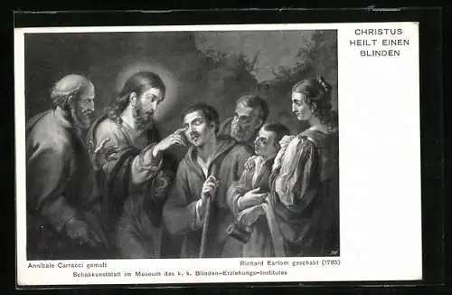 AK Christus heilt einen Blinden