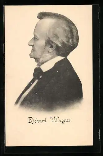 AK Seitenprofil des Komponisten Richard Wagner