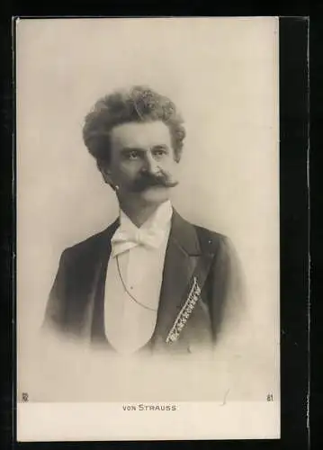 AK Porträt Komponist Richard von Strauss im Anzug