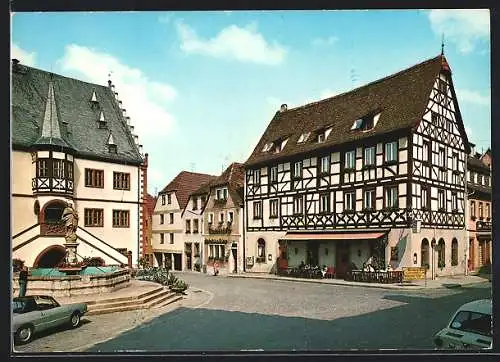 AK Volkach, Ortspartie mit Gasthof Behringer