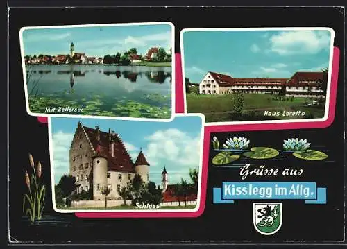 AK Kisslegg im Allgäu, Zellersee, Haus Loretto und Schloss
