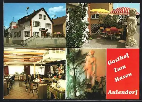 AK Aulendorf, Gasthof zum Hasen, Innen- und Aussenansichten