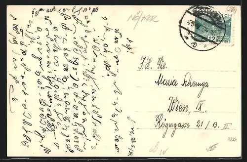 AK Stockerau, Ortspartie aus der Vogelschau