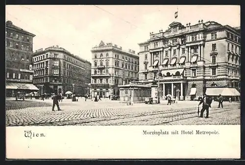 AK Wien, Morzinplatz mit Hotel Metropole