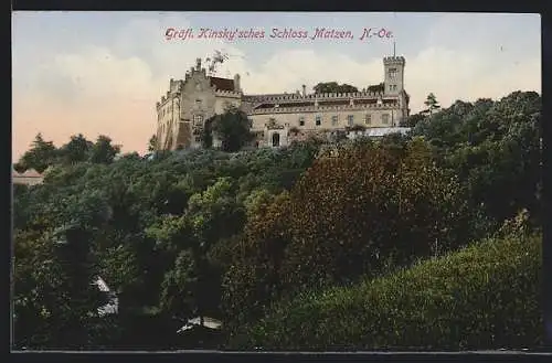 AK Matzen /Niederösterreich, Gräfl. Kinsky`sches Schloss