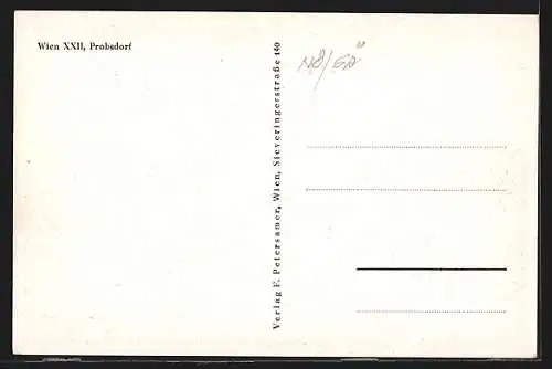 AK Probstdorf, Strassenpartie am Ortseingang, Flusspartie