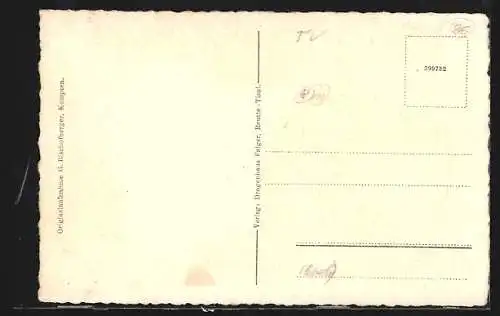 AK Reutte, Partie in der Hauptstrasse mit 300jähriger Linde