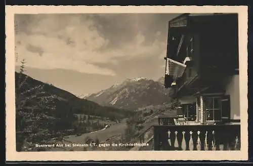 AK Steinach i. T., Sonnwend Alm gegen die Kirchdachspitze