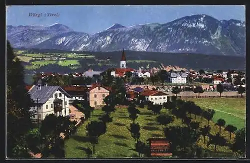 AK Wörgl, Teilansicht mit Kirche