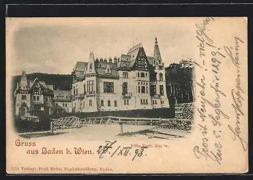 AK Baden bei Wien, Villa Erzherzog Eugen