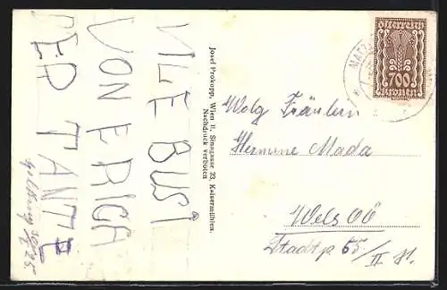 AK Zelking, Totalansicht mit Bergen