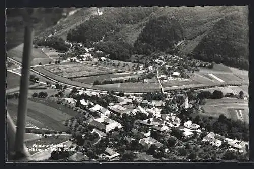 AK Zelking, Ortsansicht vom Flugzeug aus gesehen