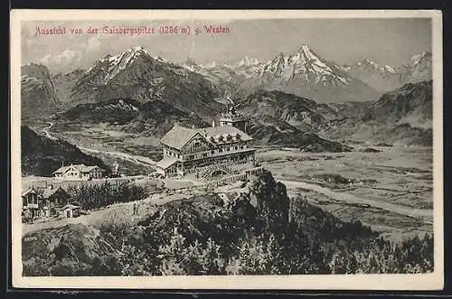 AK Gaisberg, Aussicht von der Gaisbergspitze gegen Westen