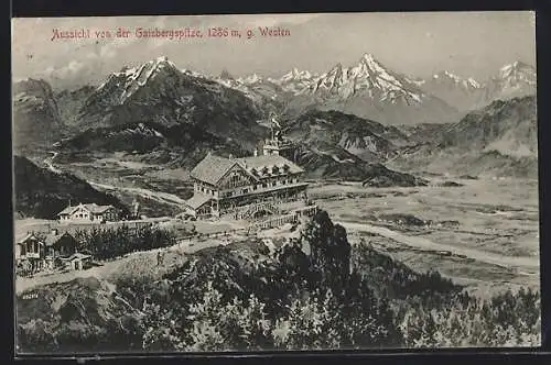 AK Gaisberg, Aussicht von der Gaisbergspitze gegen Westen