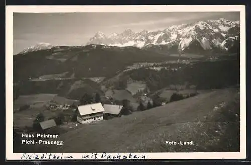 AK Pichl-Preunegg, Haus Pointer gegen das Gebirge