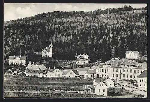 AK Mönichkirchen /N. Ö., Teilansicht mit Hotel Lang