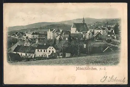 AK Mönichkirchen, Ortsansicht mit Kirche