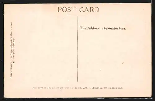 AK Down Nottingham Express leaving Marylebone, Engine 4-4-2, No. 192