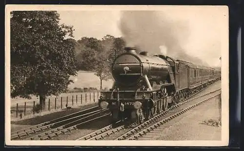 AK Down Newcastle Express near Hadley Wood, Engine 4-6-2, No. 1472