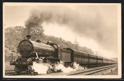 AK Down Leeds and Newcastle Express near Hadley Wood, Engine 2-6-0, No. 1668