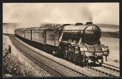AK LNER, Up Queen of Scots near Berwick, Locomotive 2565 Merry Hampton
