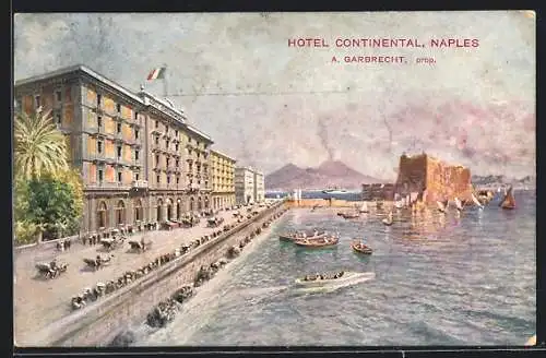 Künstler-AK Napoli, Hotel Continental
