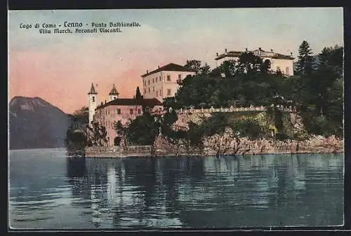 AK Lenno /Lago di Como, Punta Balbianello, Villa March. Arconati Visconti