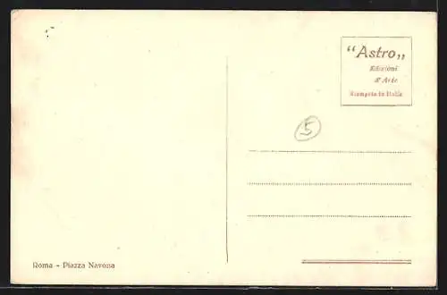 Künstler-AK Roma, Piazza Navona