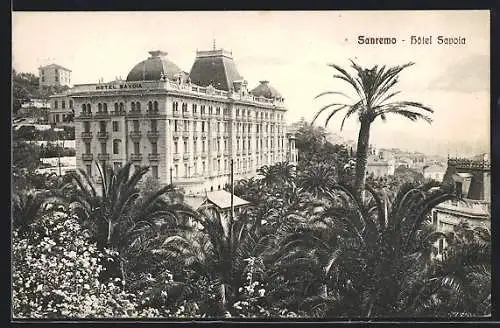 AK San Remo, Ansicht vom Hotel Savoia