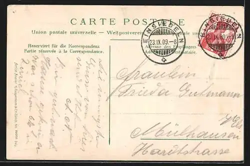 AK Arth am See, Teilansicht mit Kirche, Schwyz