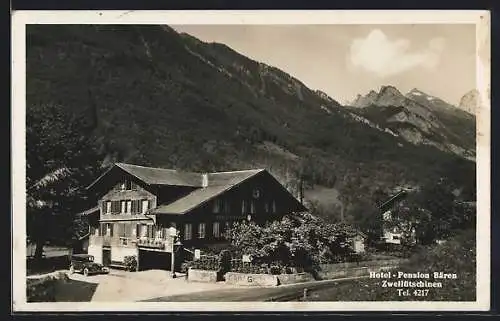 AK Zweilütschinen, Motiv der Hotel-Pension Bären