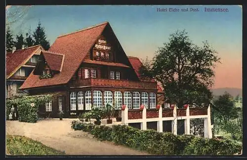 AK Immensee, Hotel Eiche und Post