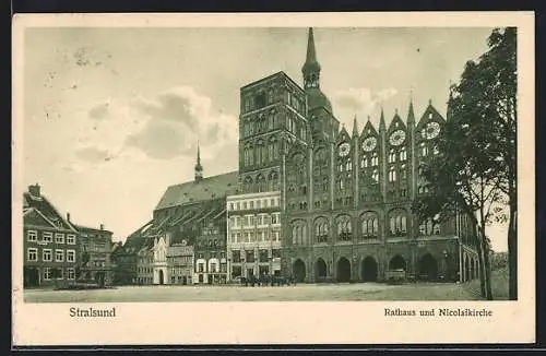 AK Stralsund, Rathaus und Nicolaikirche