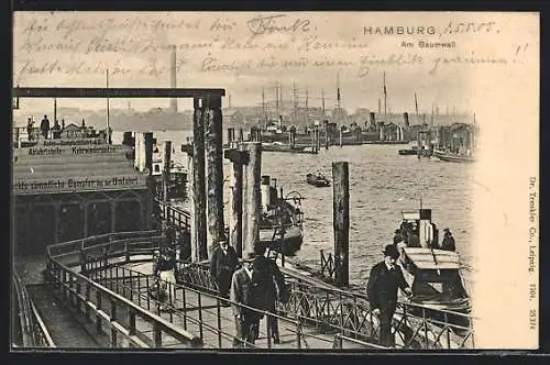 AK Hamburg-Neustadt, Landungsstelle am Baumwall