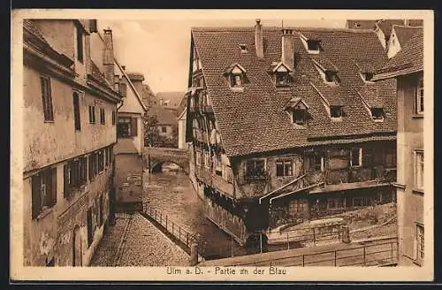 AK Ulm a. D., Partie an der Blau