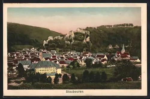 AK Blaubeuren, Gesamtansicht gegen die Berge