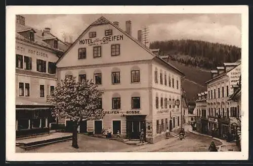 AK Mariazell, L. Maurers Hotel Zum goldenen Greifen, Neustädterstrasse 1