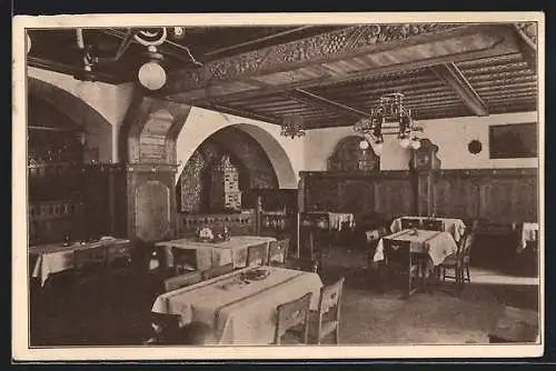 AK Salzburg, Das Trauben-Stüberl, Inh. T. Fischinger, Innenansicht