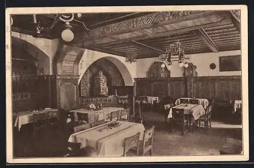 AK Salzburg, Gastraum des Gasthauses Trauben-Stüberl, Inh. T. Fischinger